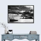 Bonsai Rock with Sunbeams Wall Art