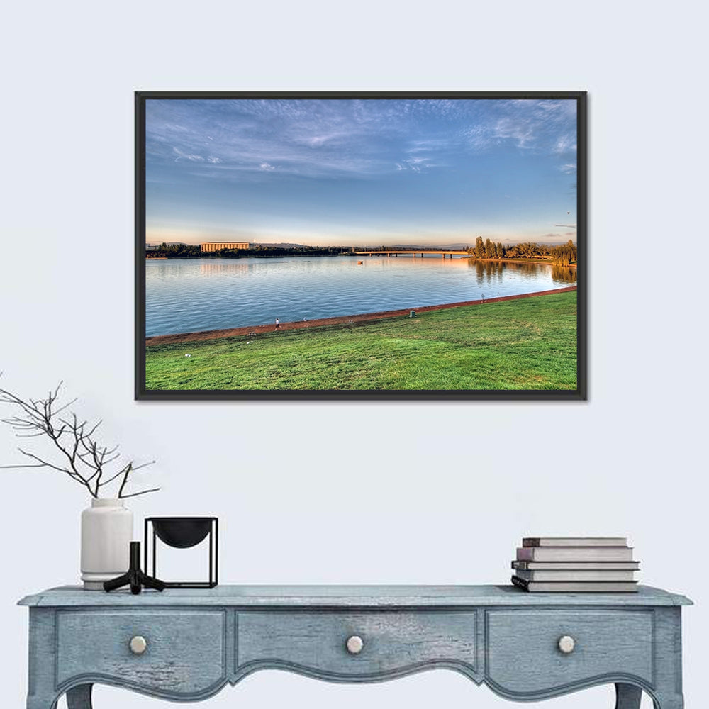 Lake Burley Griffin, Canberra Wall Art in a room, landscape
