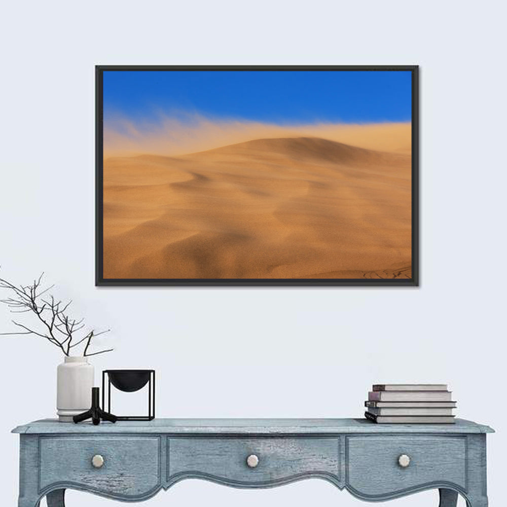 Dune Crest Sandstorm Wall Art in a room, landscape