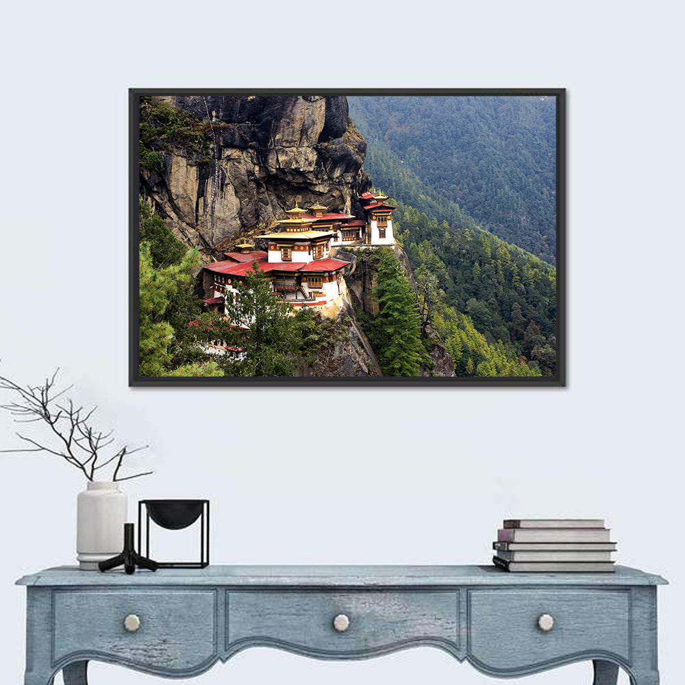 Tiger's Nest Monastery, Paro Bhutan Wall Art in a room, landscape