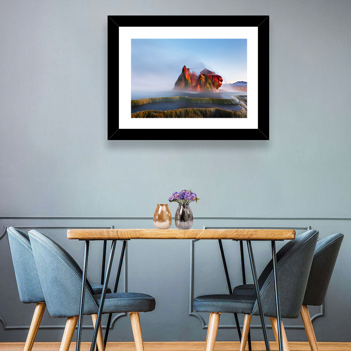 Fly Geyser Nevada Wall Art in a room, landscape