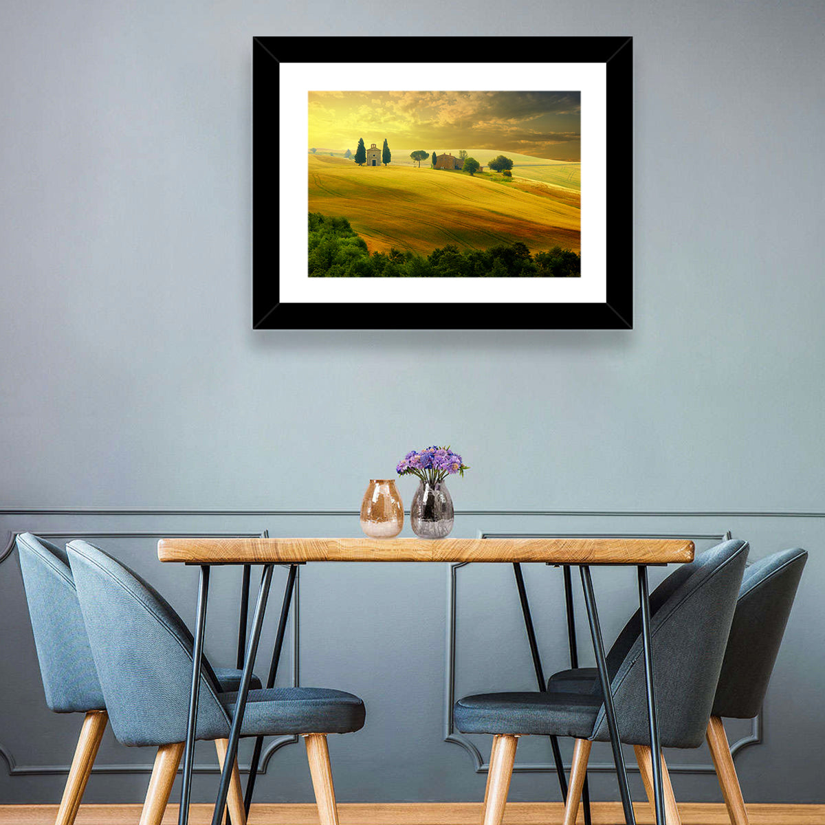 Tuscany Golden Hour Landscape Wall Art