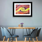 Red and Yellow Spiral Mosaic Wall Art