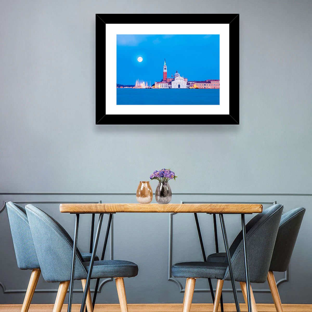 San Giorgio Maggiore Moonlight Wall Art in a room, landscape
