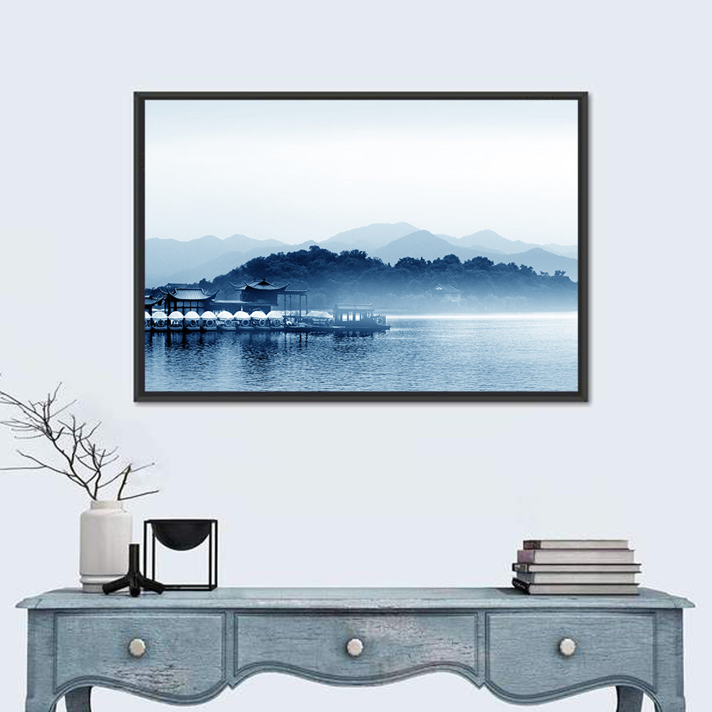 Hangzhou West Lake Wall Art in a room, landscape