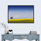 Solitary Tree Over Rapeseed Field Wall Art