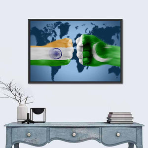 Arch Rivals India & Pakistan Fight Concept Wall Art