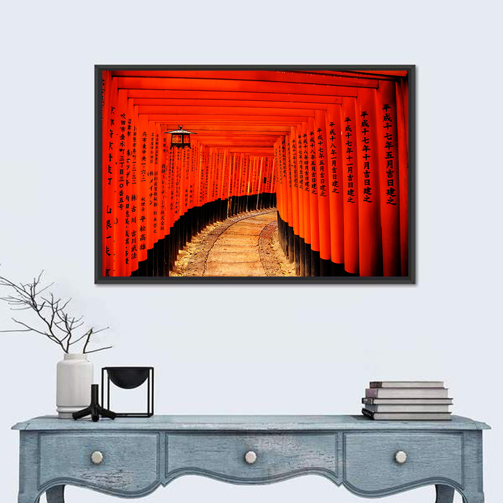Fushimi Inari Torii Path, Kyoto Wall Art in a room, landscape