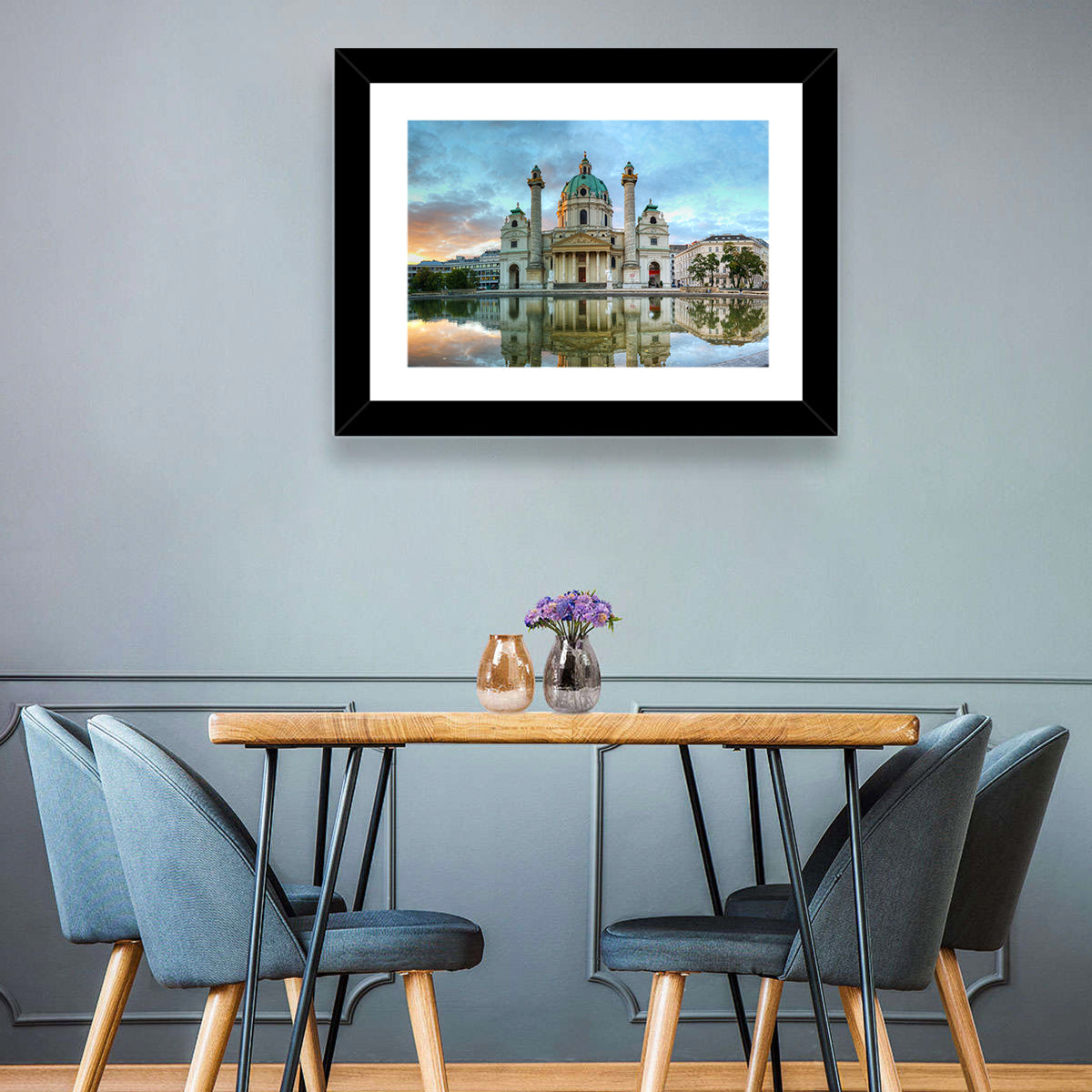 Karlskirche at Golden Hour Wall Art