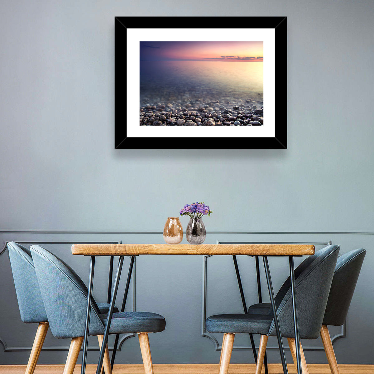 Pebbles Beach Sunset Wall Art