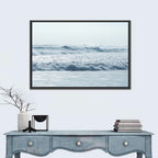 Misty Horizon Ocean Waves Wall Art