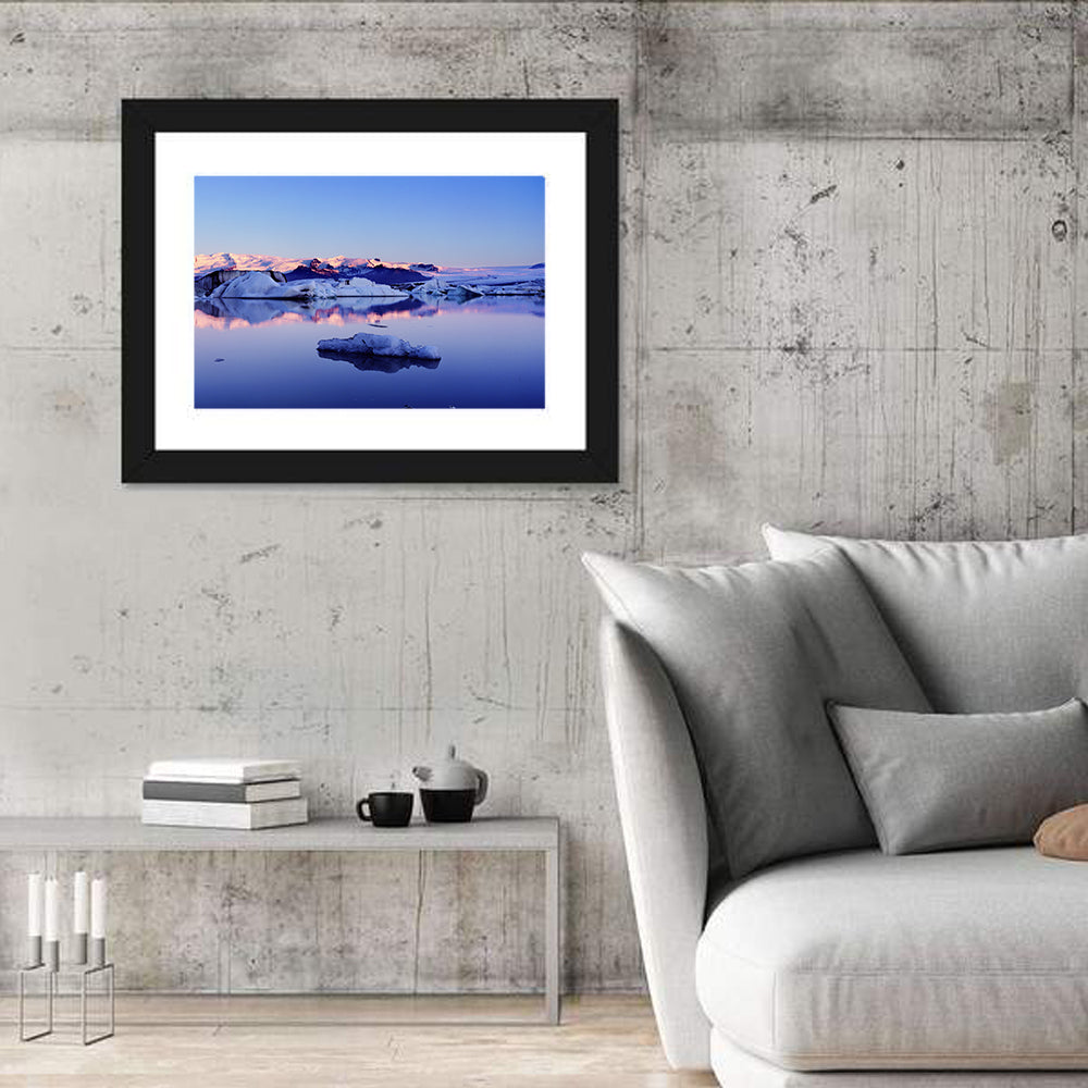 Jokulsarlon Glacier Lagoon Wall Art in a room, landscape