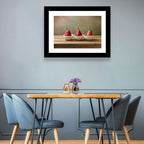 Three Red Pears in Bowls Wall Art