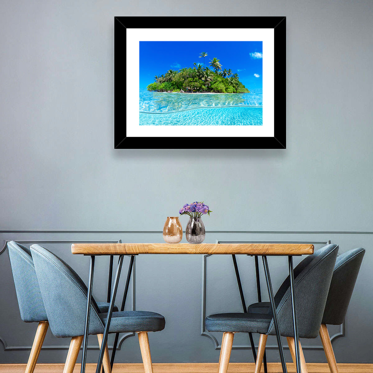 Green Tropical Island Wall Art