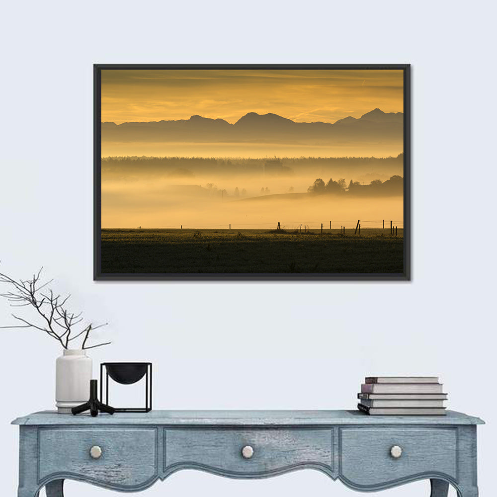 Bavarian Alps Morning Haze Wall Art