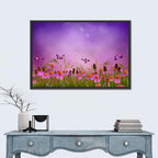 Purple Coneflower Butterfly Meadow Wall Art