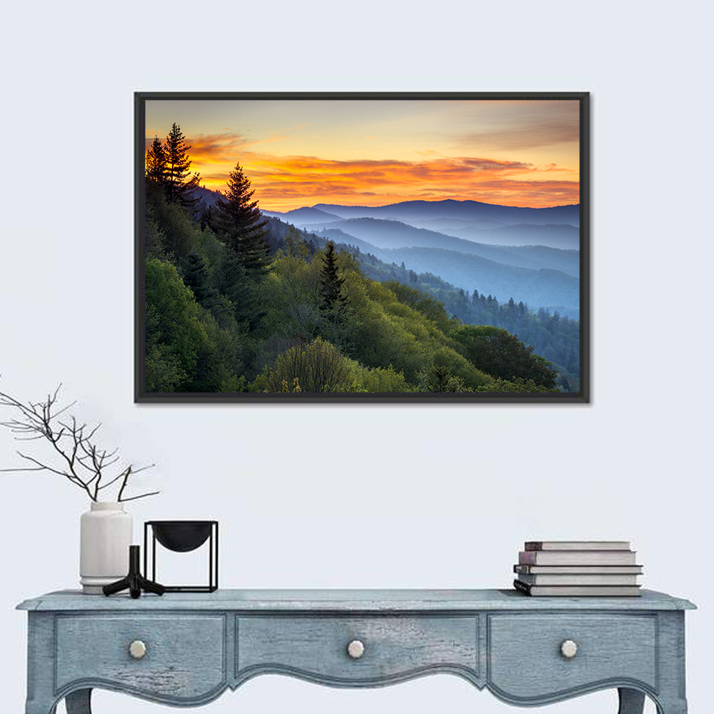 Great Smoky Mountains Sunset Wall Art