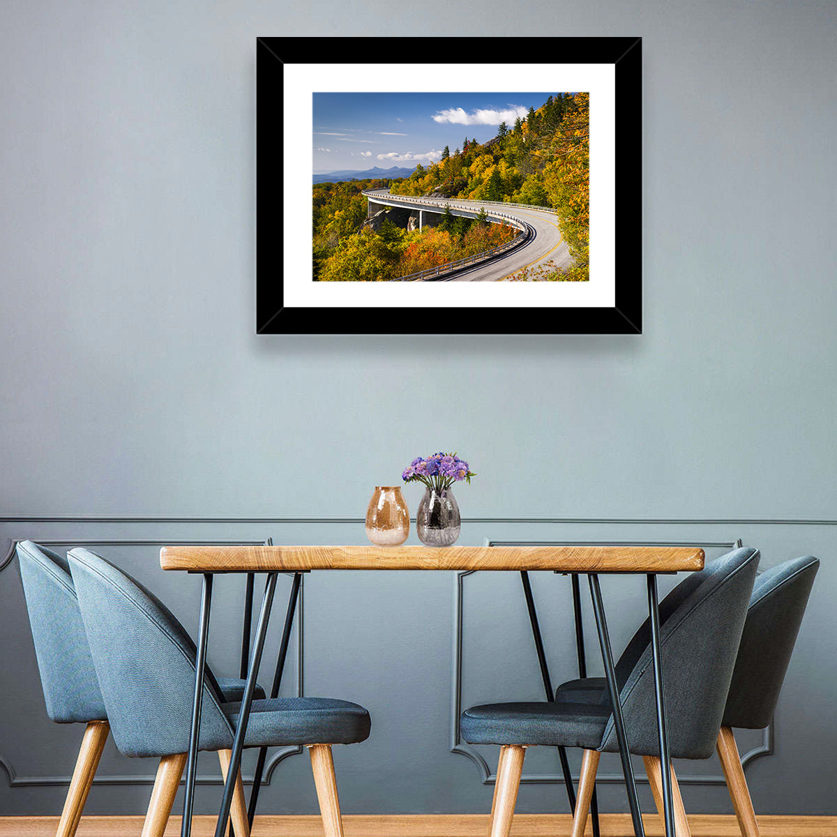 Linn Cove Viaduct at Grandfather Mountain Wall Art in a room, landscape