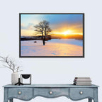 Snowy Winter Sunrise Wall Art