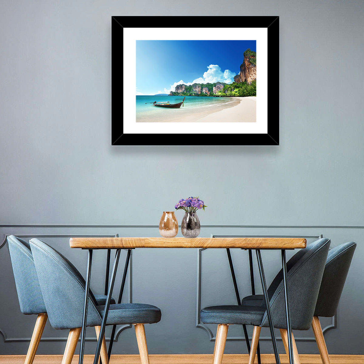 Railay Beach View, Krabi Wall Art in a room, landscape