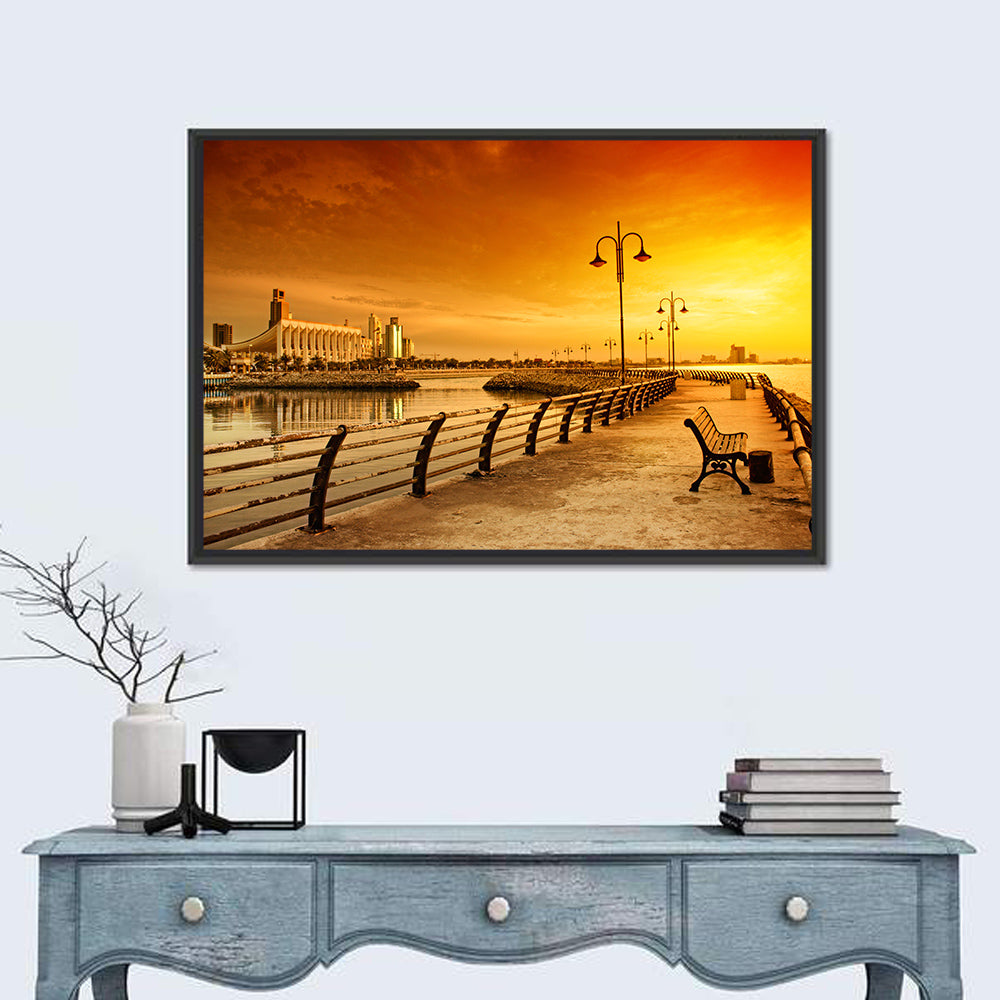 National Assembly at Golden Hour Wall Art in a room, landscape