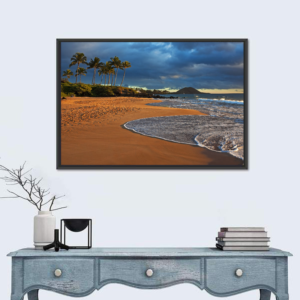 Poolenalena Beach Sunset Wall Art in a room, landscape