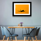Golden Hour Airliner Silhouette Wall Art