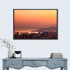 Beirut Sunset Skyline Wall Art