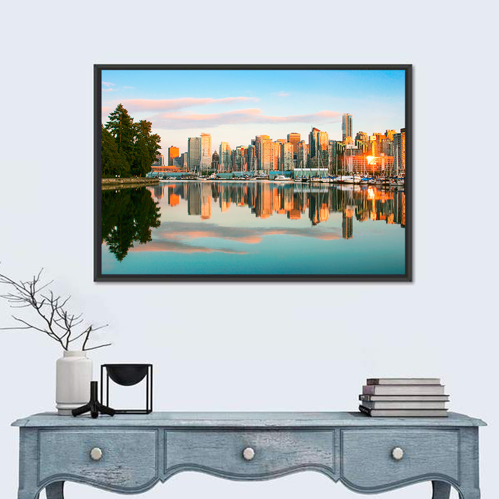 Vancouver Skyline at Coal Harbour Wall Art
