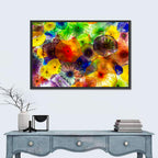 Kaleidoscopic Glass Bloom Abstract Wall Art