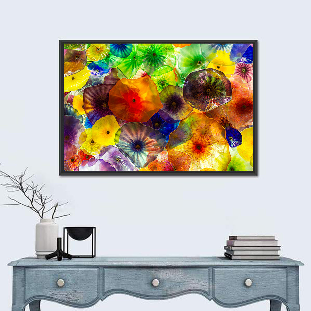 Kaleidoscopic Glass Bloom Abstract Wall Art