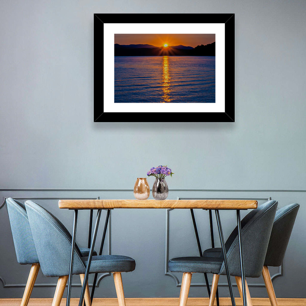 Lake Jocassee Golden Sunrise Wall Art
