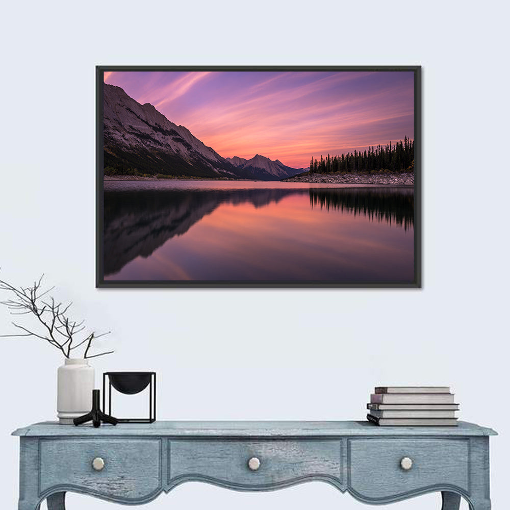 Medicine Lake Sunset Reflection Wall Art