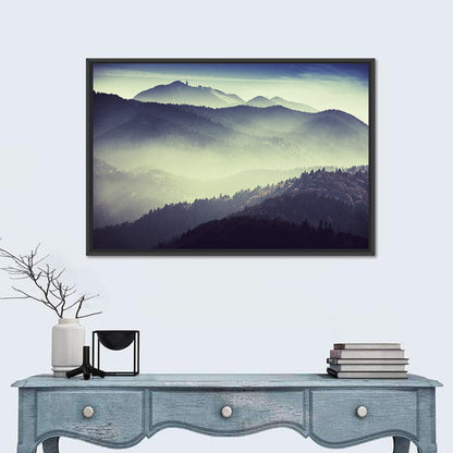 Foggy Forest Valley Wall Art