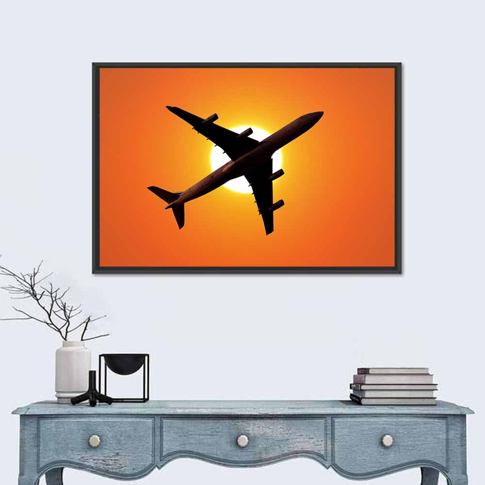 Flying Airplane Air Travel Concept Wall Art