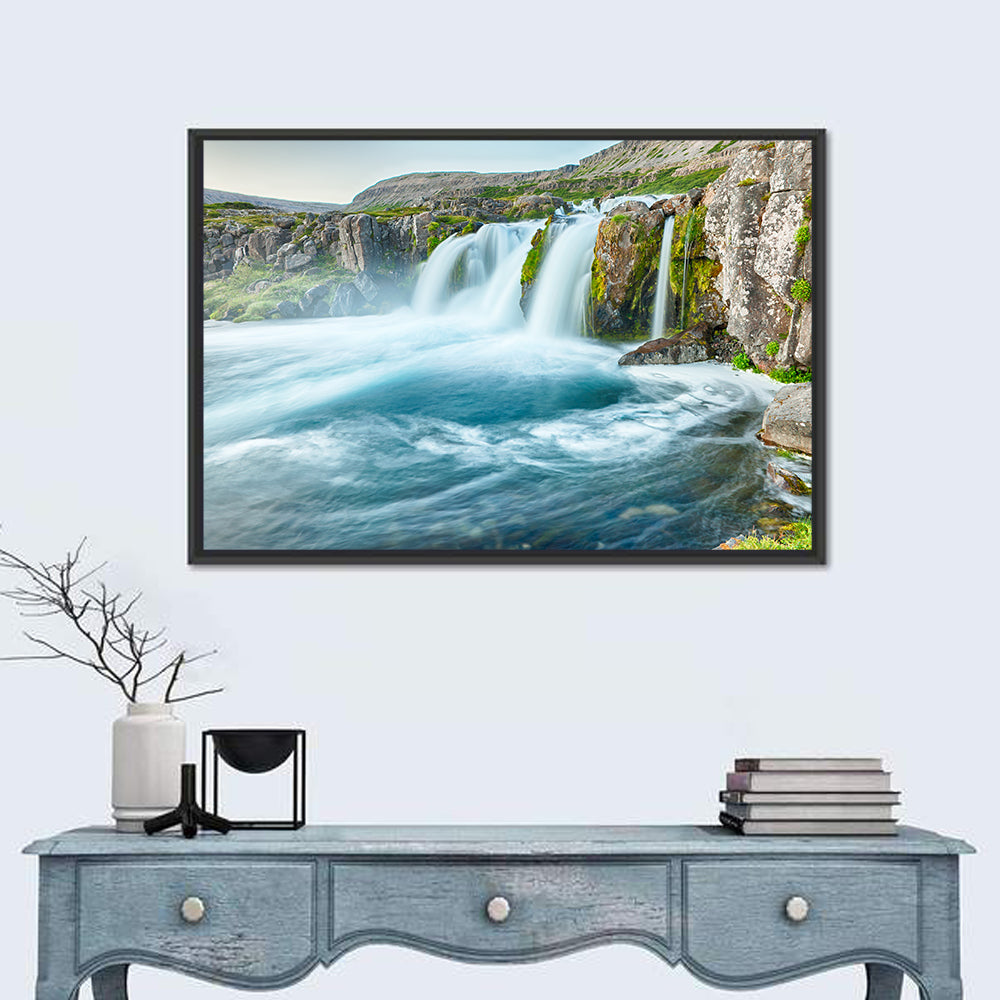 Dynjandi Waterfall Mist and Moss Wall Art