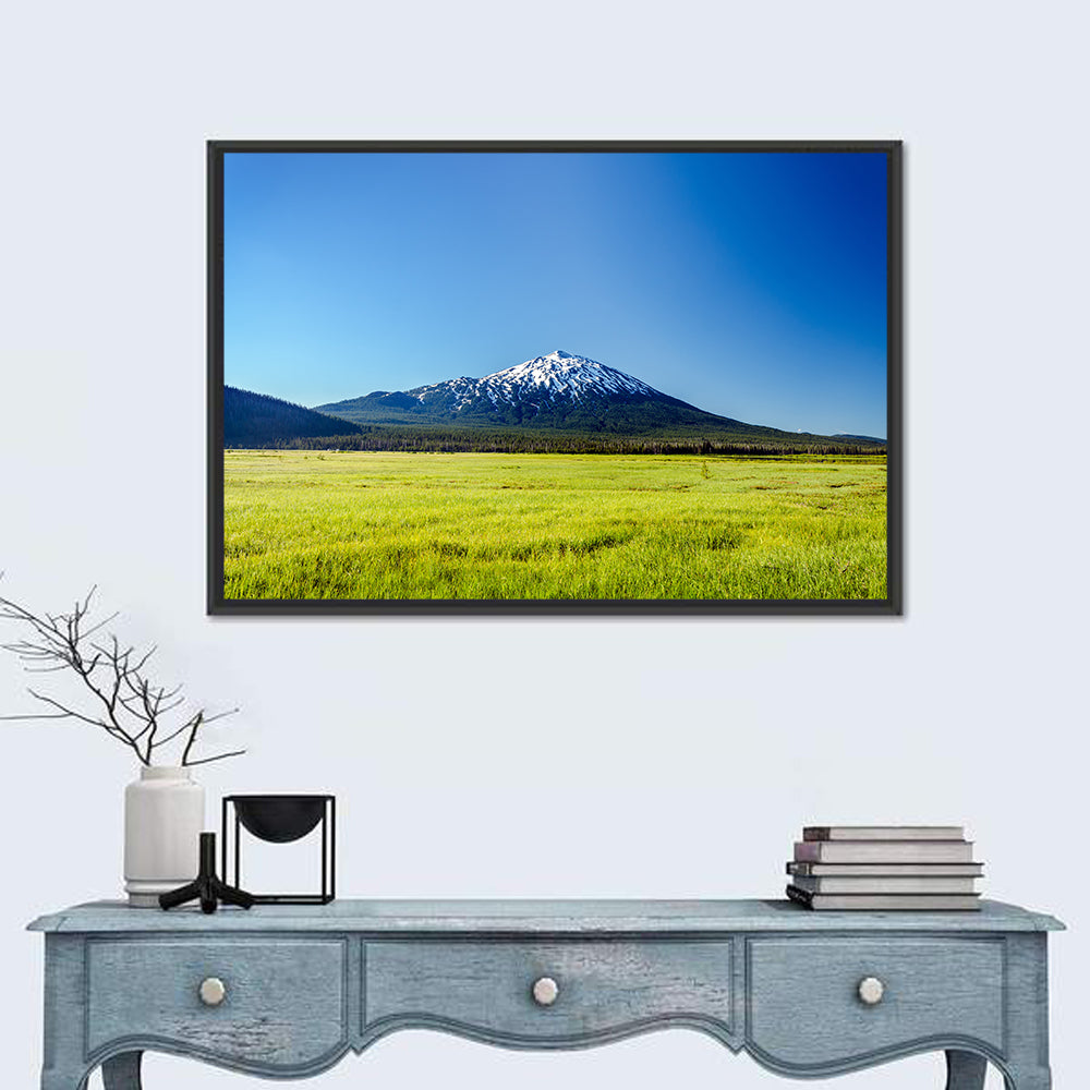 Mount Bachelor Wall Art in a room, landscape