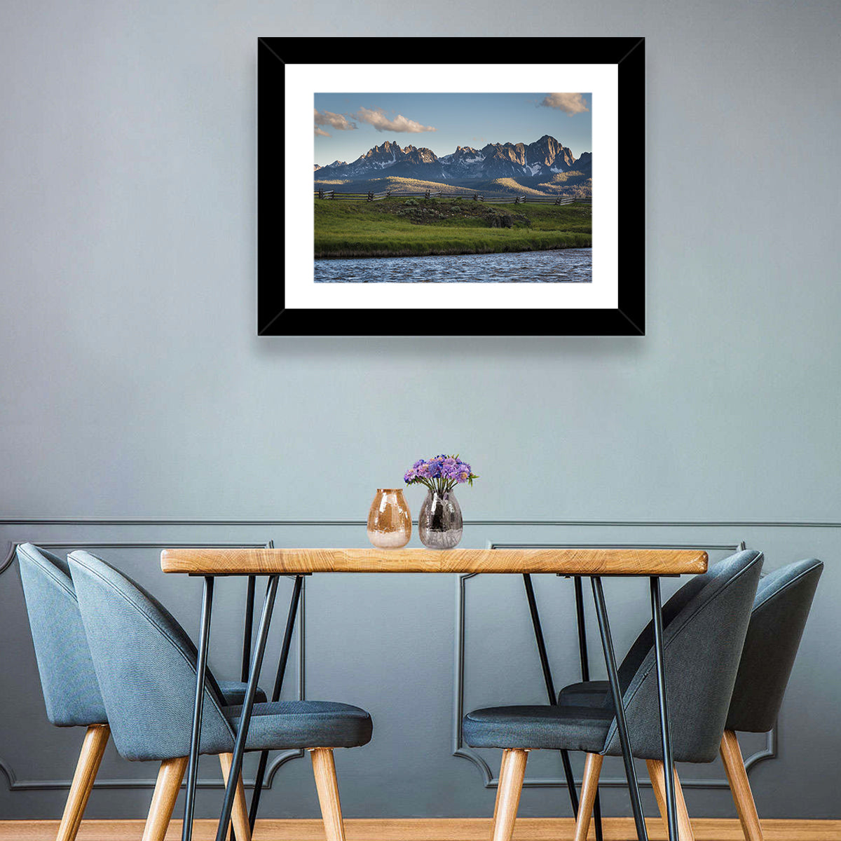 Sawtooth Mountains, Idaho Wall Art in a room, landscape