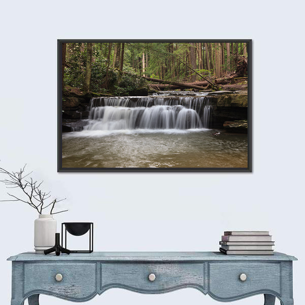 Tolliver Waterfall Wall Art in a room, landscape