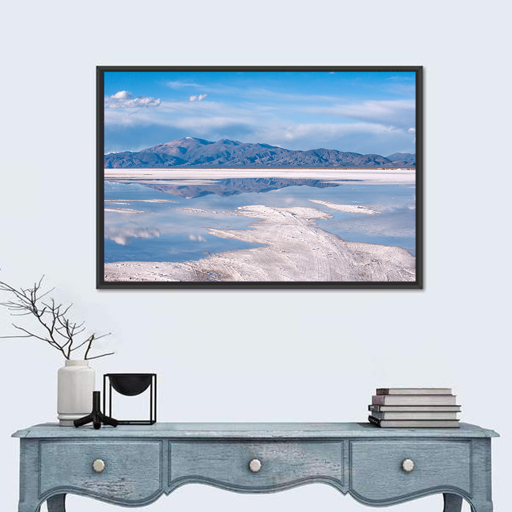 Salinas Grandes Salt Flats Wall Art in a room, landscape