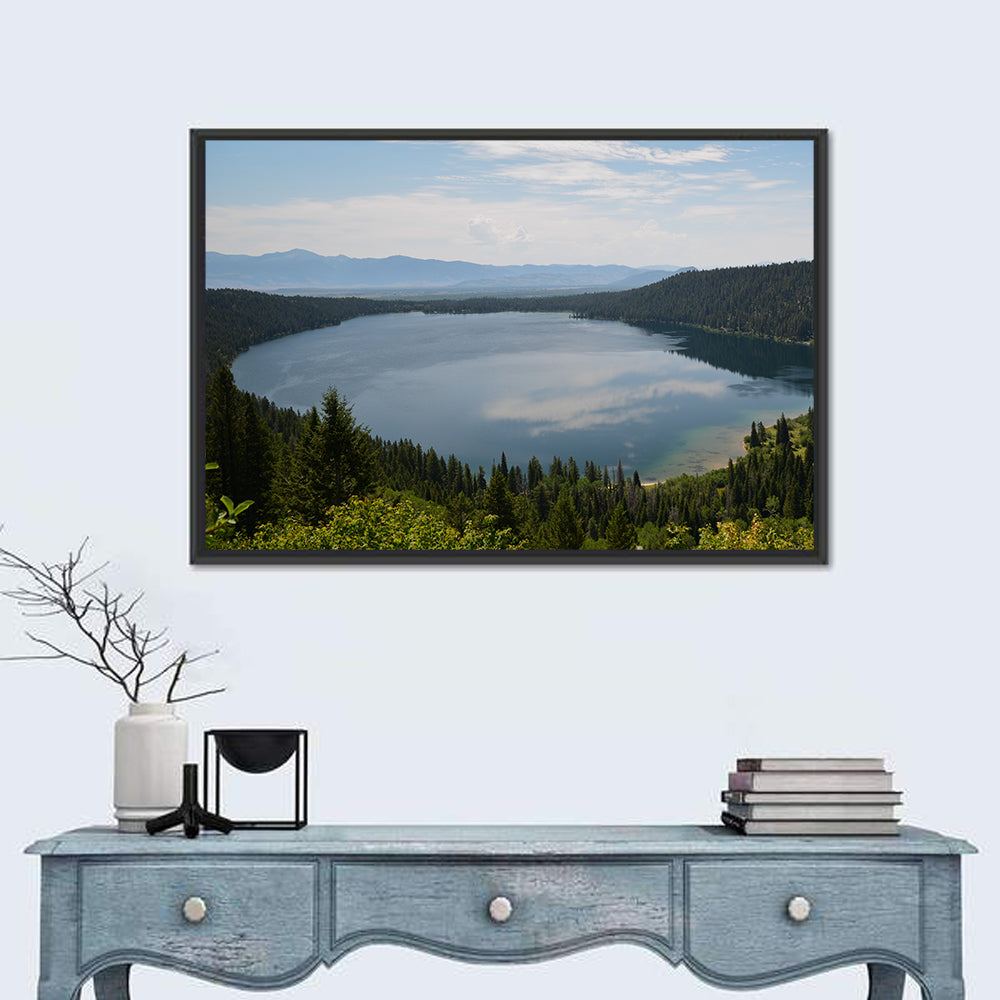 Phelps Lake Reflections Wall Art in a room, landscape