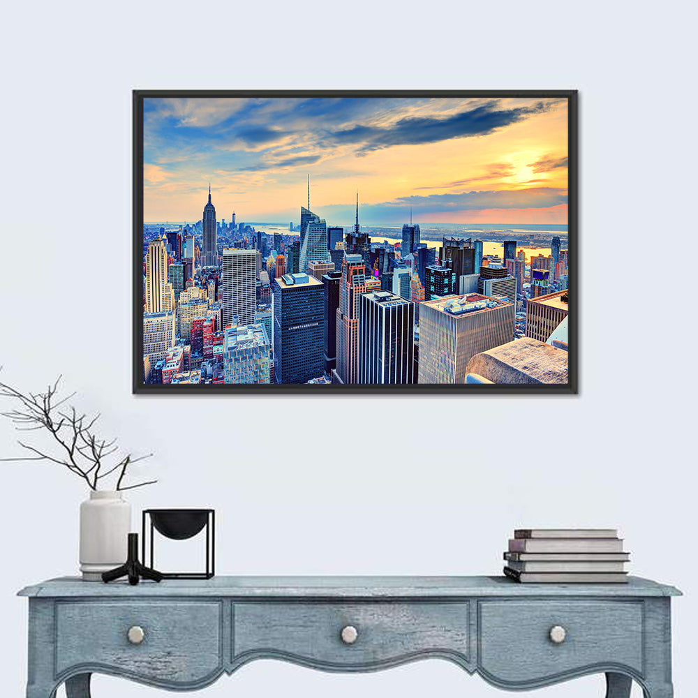 Midtown Manhattan Skyline at Dusk Wall Art