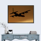 Turboprop Military Transport Silhouette Wall Art