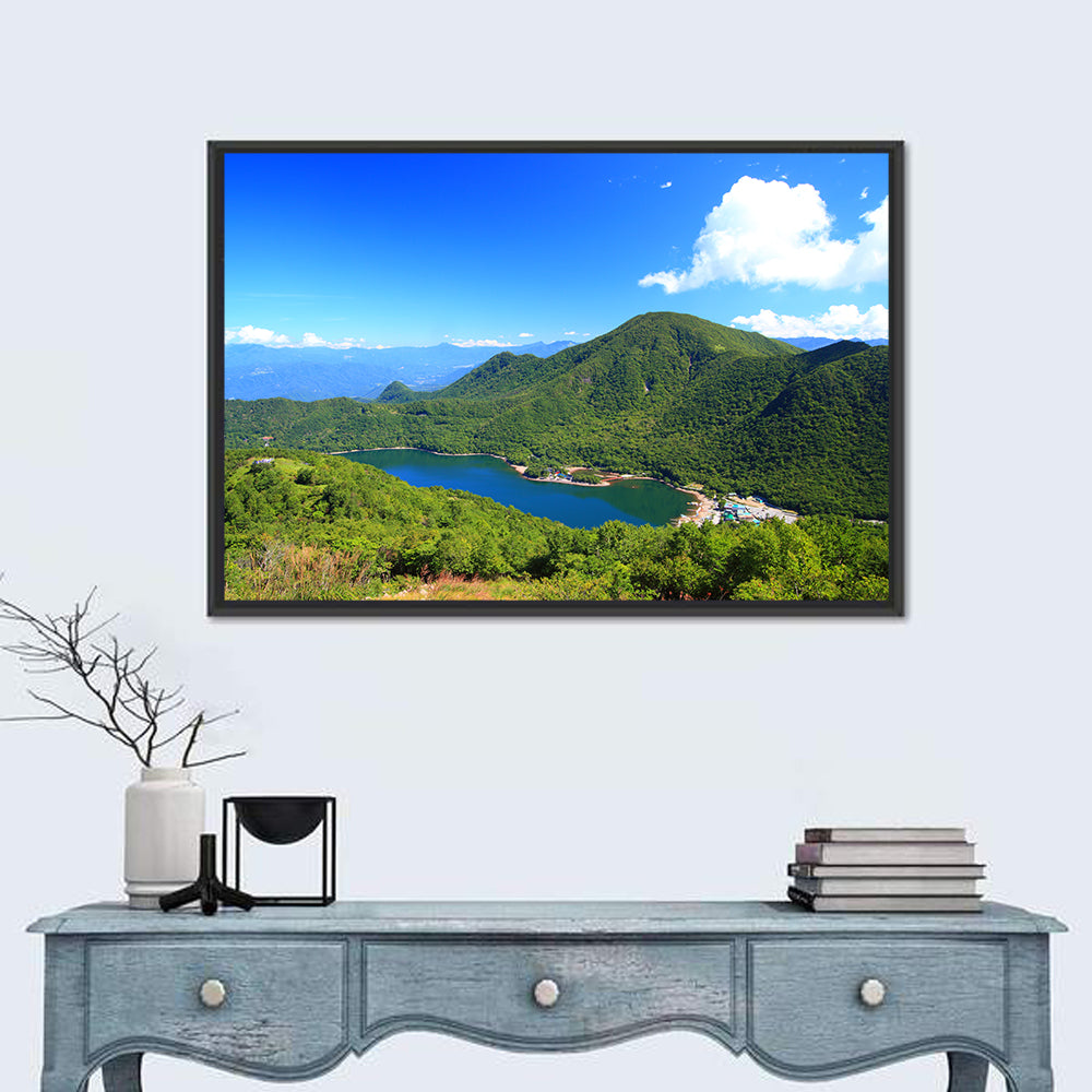 Mount Akagi and Lake Yunoko Wall Art in a room, landscape