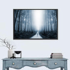 Misty Forest Road at Twilight Wall Art