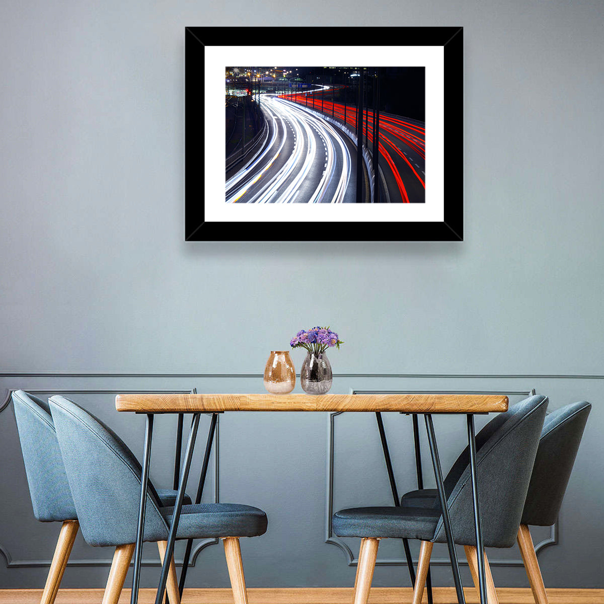 City Light Trails Wall Art