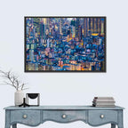 Hong Kong Night Cityscape from Above Wall Art