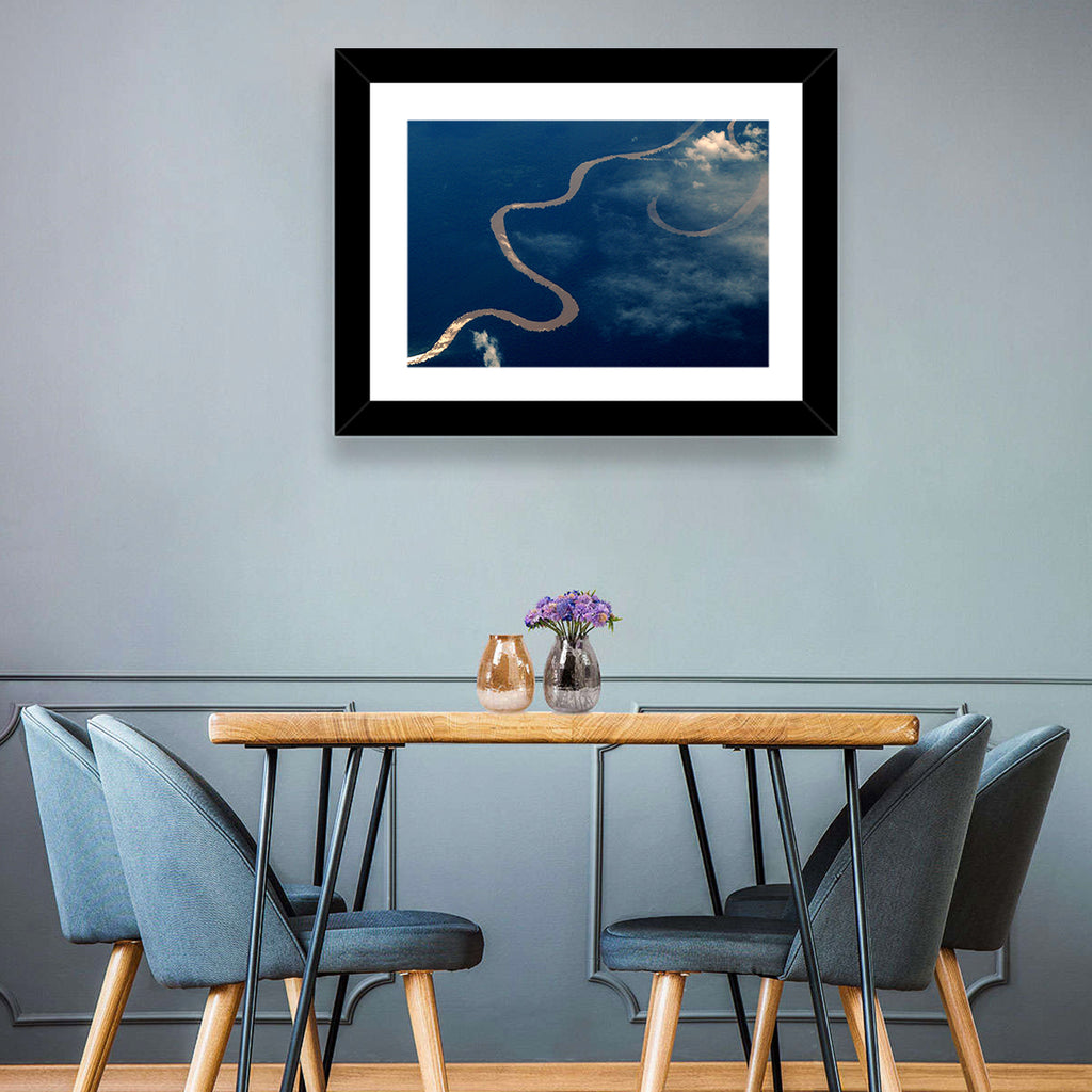 Sunlit Meander of the Amazon River Wall Art