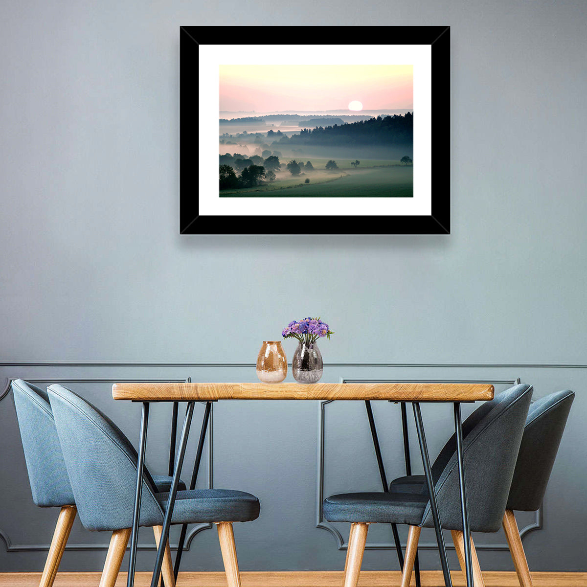 Czech Morning Fog Landscape Wall Art
