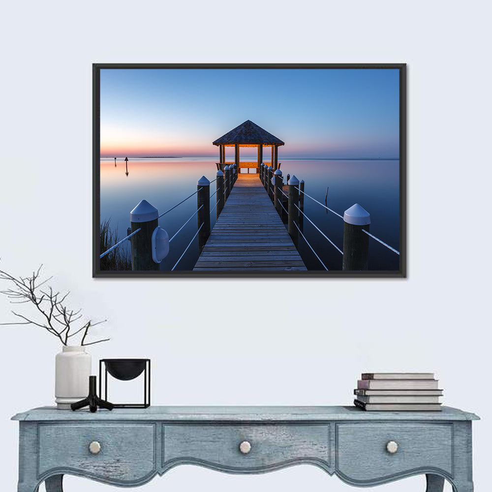 Pamlico Sound Twilight Gazebo Wall Art